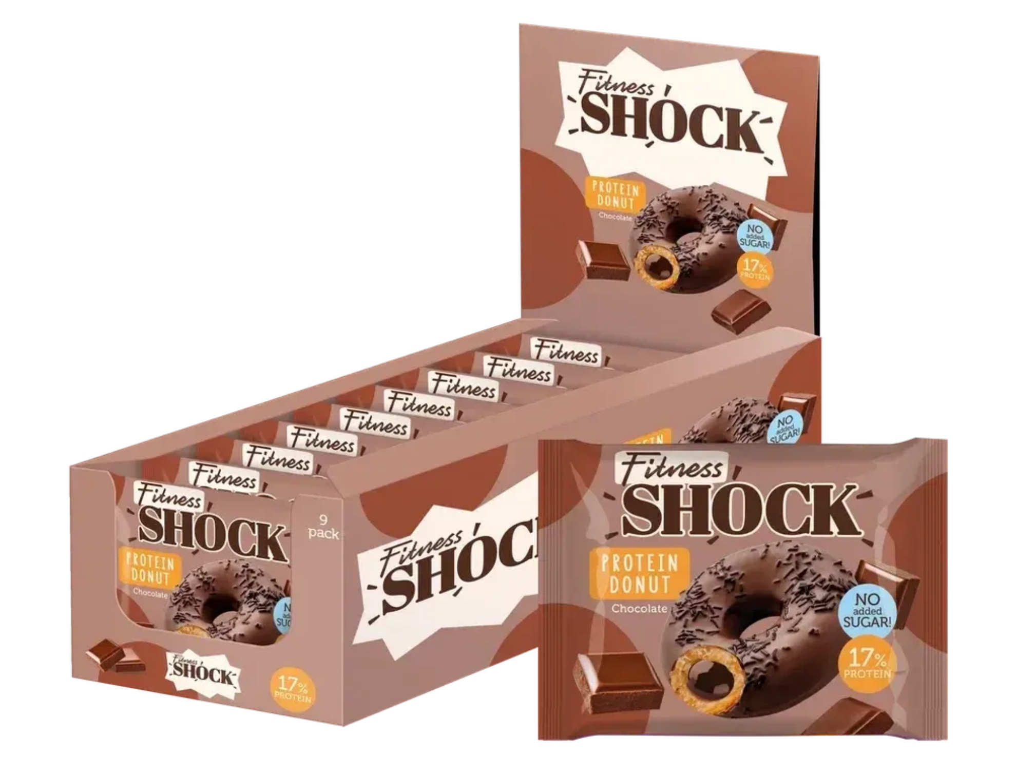 Донат FitnesSHOCK "Шоколад" 70г (9шт/уп)