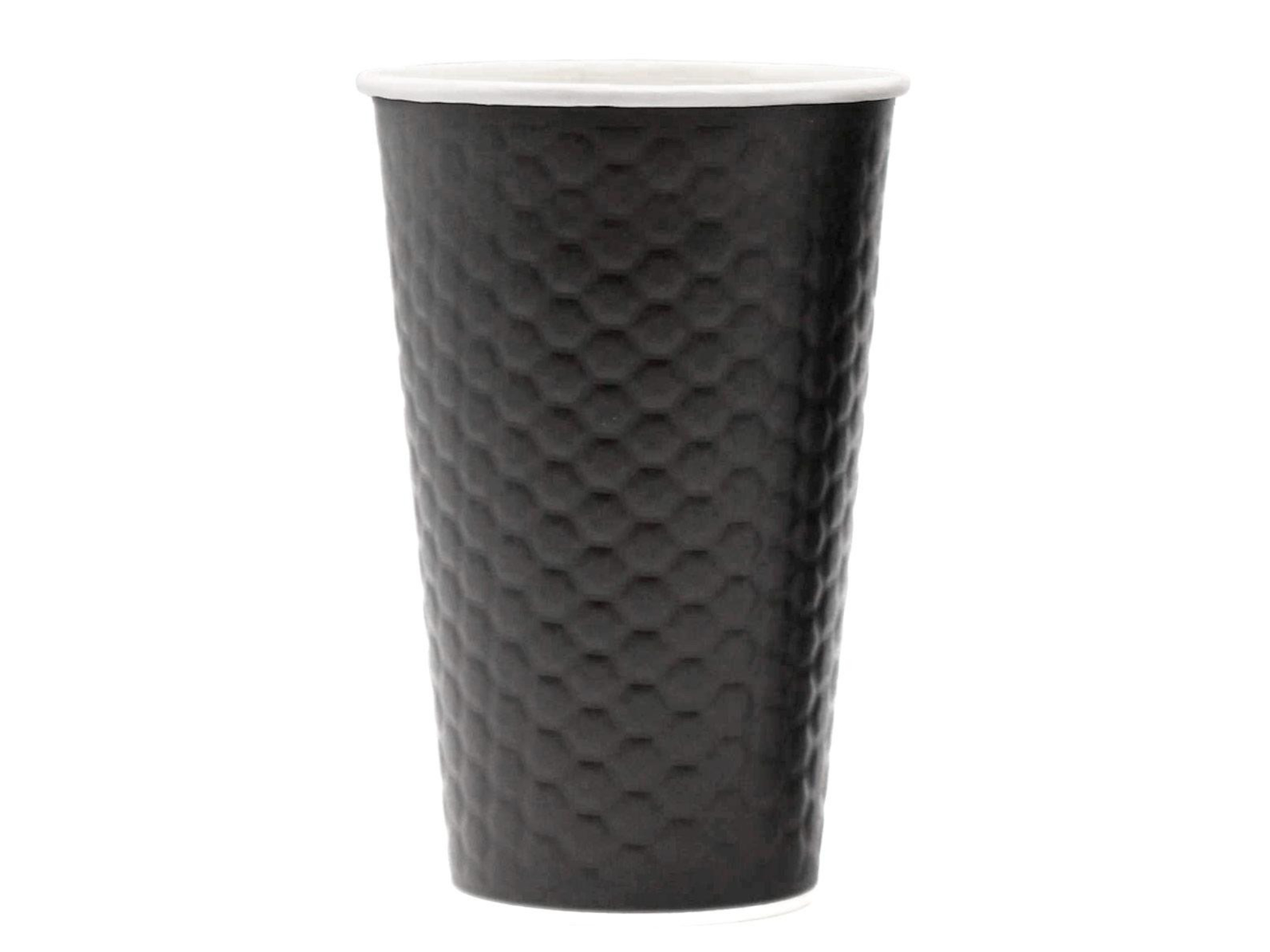 Стакан двухслойный конгрев "Соты" черный 400мл (20шт/уп)